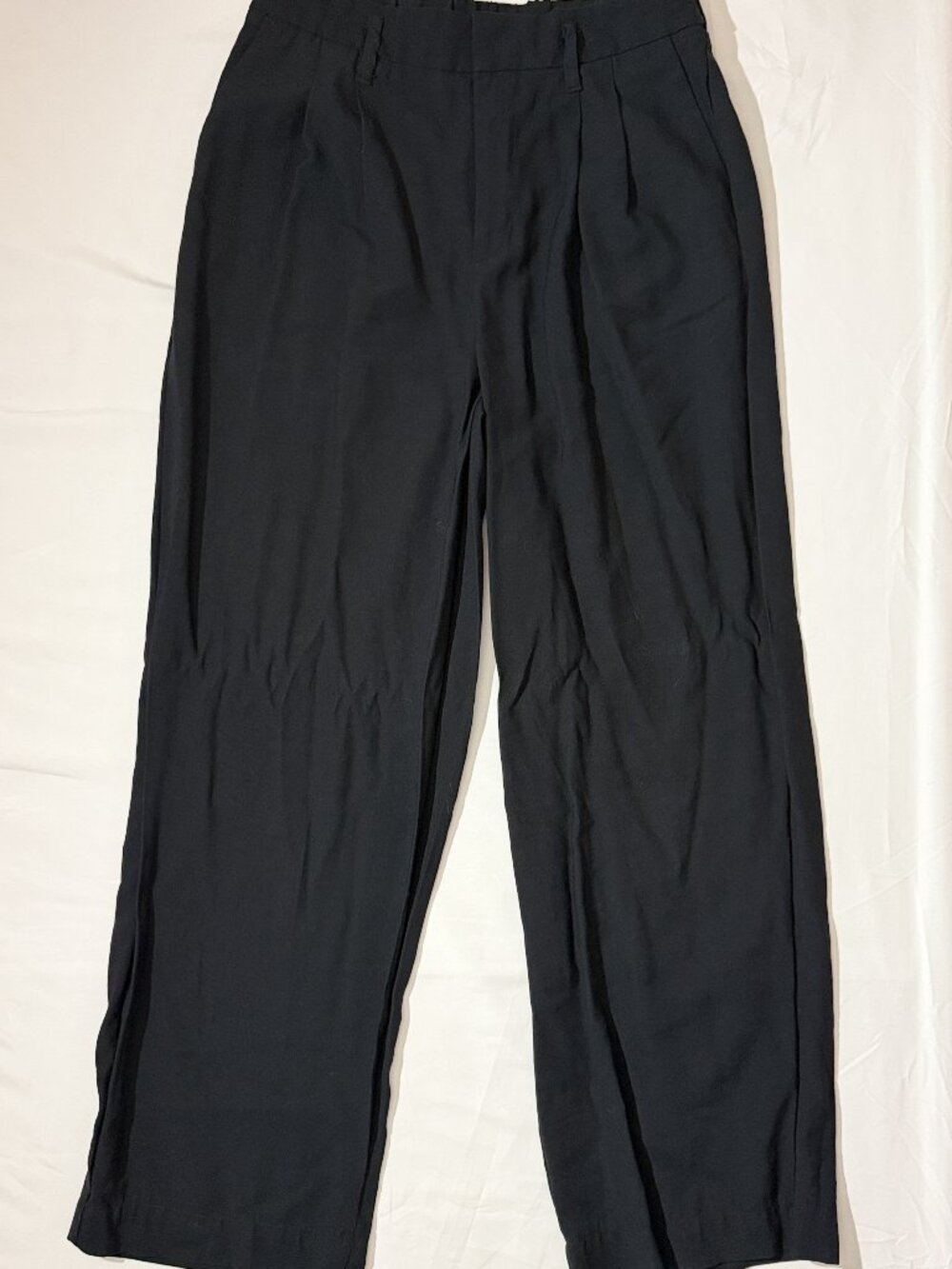 A New Day Black Pleated Wide Leg Pants Size 4